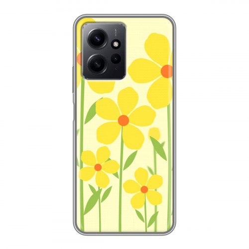Дизайнерский силиконовый чехол для Xiaomi RedMi Note 12 Романтик цветы
