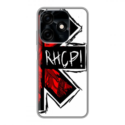 Дизайнерский силиконовый чехол для Tecno Spark 10C Red Hot Chili Peppers