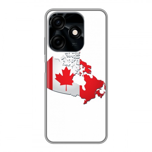 Дизайнерский силиконовый чехол для Tecno Spark 10C Флаг Канады