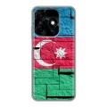 Дизайнерский силиконовый чехол для Tecno Spark 10C Флаг Азербайджана