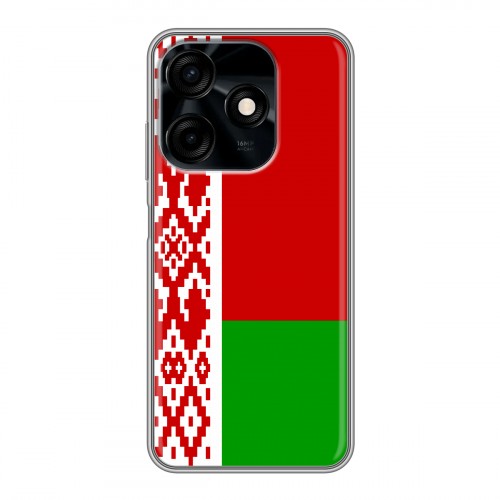Дизайнерский силиконовый чехол для Tecno Spark 10C Флаг Белоруссии