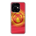 Дизайнерский силиконовый чехол для Tecno Spark 10C флаг Киргизии