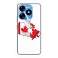 Дизайнерский силиконовый с усиленными углами чехол для Tecno Spark 10 Флаг Канады