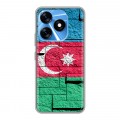 Дизайнерский силиконовый с усиленными углами чехол для Tecno Spark 10 Флаг Азербайджана