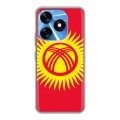 Дизайнерский силиконовый с усиленными углами чехол для Tecno Spark 10 флаг Киргизии