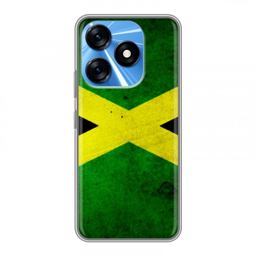 Дизайнерский силиконовый с усиленными углами чехол для Tecno Spark 10 Флаг Ямайки