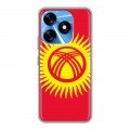 Дизайнерский силиконовый с усиленными углами чехол для Tecno Spark 10 Флаг Киргизии