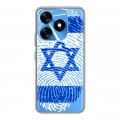 Дизайнерский силиконовый с усиленными углами чехол для Tecno Spark 10 Флаг Израиля