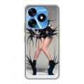 Дизайнерский силиконовый с усиленными углами чехол для Tecno Spark 10 Леди Гага
