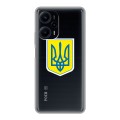 Полупрозрачный дизайнерский пластиковый чехол для XIaomi Poco F5 Флаг Украины