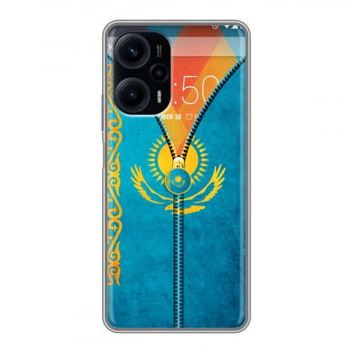 Дизайнерский силиконовый чехол для XIaomi Poco F5 Флаг Казахстана