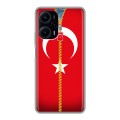 Дизайнерский силиконовый с усиленными углами чехол для XIaomi Poco F5 Флаг Турции