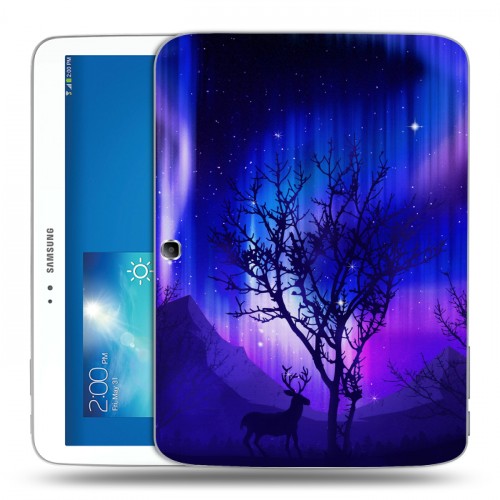 Дизайнерский силиконовый чехол для Samsung Galaxy Tab 3 10.1 Северное сияние