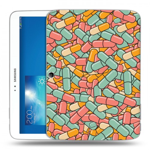 Дизайнерский силиконовый чехол для Samsung Galaxy Tab 3 10.1 Разноцветные таблетки