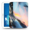 Дизайнерский силиконовый чехол для Samsung Galaxy Tab 3 10.1 Мраморные узоры