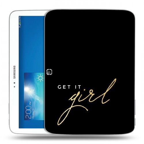 Дизайнерский силиконовый чехол для Samsung Galaxy Tab 3 10.1 Черное золото