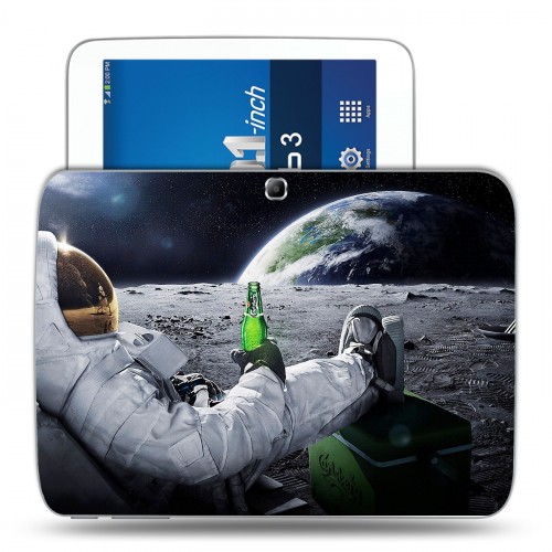 Дизайнерский силиконовый чехол для Samsung Galaxy Tab 3 10.1 Космонавт