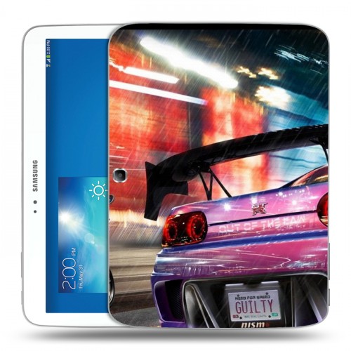 Дизайнерский силиконовый чехол для Samsung Galaxy Tab 3 10.1 Need for speed