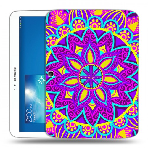 Дизайнерский силиконовый чехол для Samsung Galaxy Tab 3 10.1 Кислотные мандалы