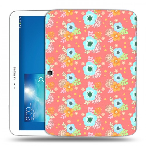 Дизайнерский силиконовый чехол для Samsung Galaxy Tab 3 10.1 Причудливые цветы