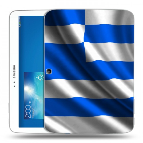 Дизайнерский силиконовый чехол для Samsung Galaxy Tab 3 10.1 Флаг Греции