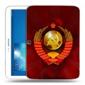 Дизайнерский силиконовый чехол для Samsung Galaxy Tab 3 10.1 Флаг СССР