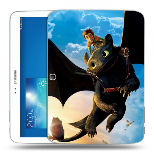 Дизайнерский силиконовый чехол для Samsung Galaxy Tab 3 10.1 Как приручить дракона