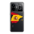 Полупрозрачный дизайнерский пластиковый чехол для Realme GT3 флаг Испании