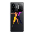 Полупрозрачный дизайнерский пластиковый чехол для Realme GT3 Прозрачные танцоры 