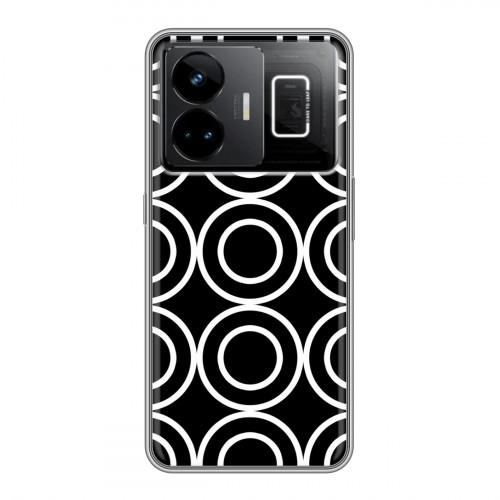 Дизайнерский пластиковый чехол для Realme GT3 Черно-белые фантазии