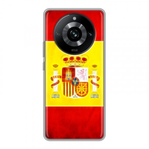Дизайнерский силиконовый с усиленными углами чехол для Realme 11 Pro флаг Испании