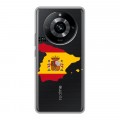 Полупрозрачный дизайнерский силиконовый с усиленными углами чехол для Realme 11 Pro флаг Испании