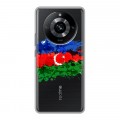 Полупрозрачный дизайнерский пластиковый чехол для Realme 11 Pro Флаг Азербайджана