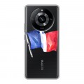 Полупрозрачный дизайнерский пластиковый чехол для Realme 11 Pro Флаг Франции