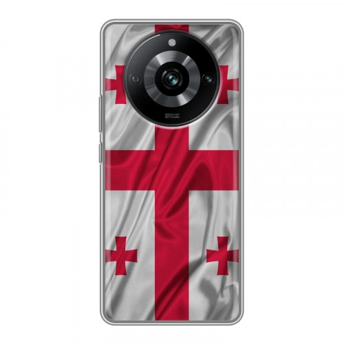 Дизайнерский силиконовый с усиленными углами чехол для Realme 11 Pro Флаг Грузии