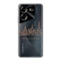 Полупрозрачный дизайнерский пластиковый чехол для Tecno Pova 5 4G Москва