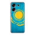 Дизайнерский силиконовый чехол для Tecno Pova 5 4G Флаг Казахстана
