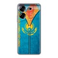 Дизайнерский силиконовый чехол для Tecno Pova 5 4G Флаг Казахстана
