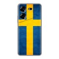 Дизайнерский силиконовый чехол для Tecno Pova 5 4G Флаг Швеции