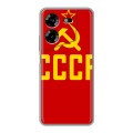 Дизайнерский силиконовый чехол для Tecno Pova 5 4G Флаг СССР