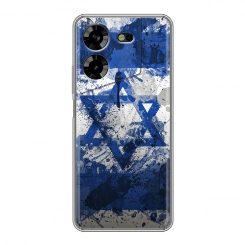 Дизайнерский силиконовый чехол для Tecno Pova 5 4G Флаг Израиля