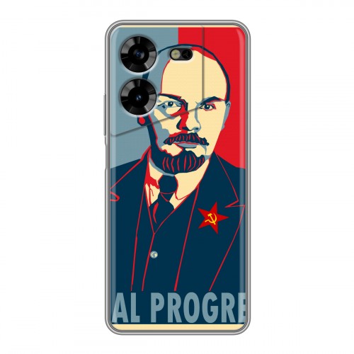 Дизайнерский силиконовый чехол для Tecno Pova 5 4G Владимир Ленин