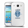 Полупрозрачный дизайнерский силиконовый чехол для Samsung Galaxy Core Символика льва