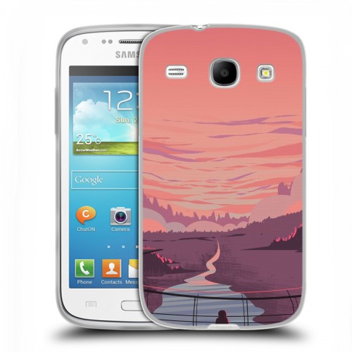 Дизайнерский силиконовый чехол для Samsung Galaxy Core Романтика путешествий