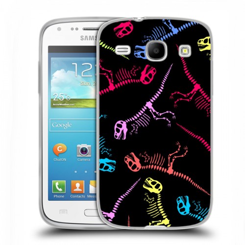 Дизайнерский силиконовый чехол для Samsung Galaxy Core Узоры динозавров