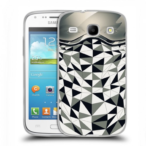 Дизайнерский пластиковый чехол для Samsung Galaxy Core Маски Black White