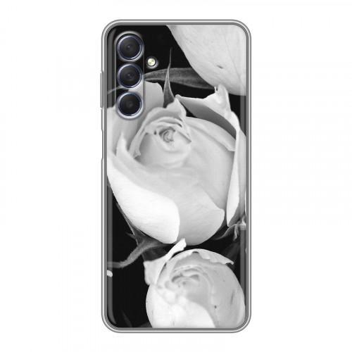 Дизайнерский силиконовый чехол для Samsung Galaxy M54 Монохромные цветы