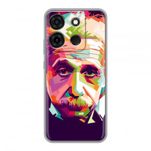 Дизайнерский силиконовый чехол для Infinix Smart 7 Plus Альберт Эйнштейн