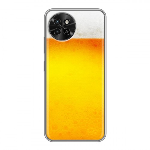 Дизайнерский силиконовый чехол для Itel S23 Пузырьки пива