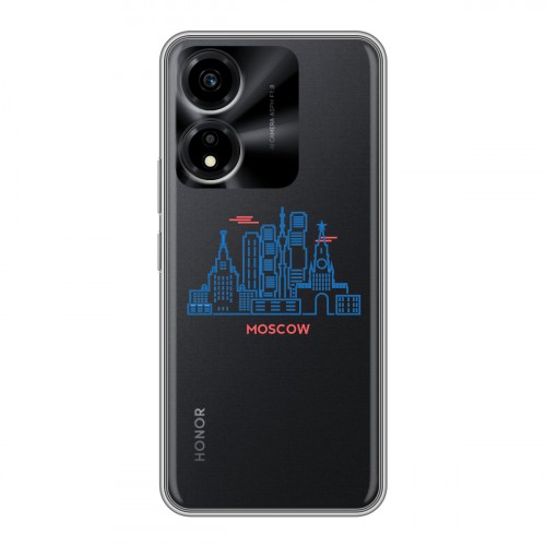 Полупрозрачный дизайнерский пластиковый чехол для Huawei Honor X5 Plus Москва